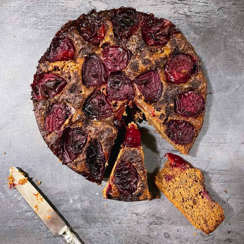 Spiced Chocolate Plum Cake - Food Daydreaming
