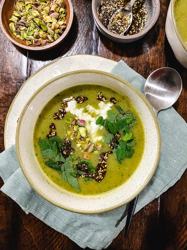Vegetable Soup with Za’atar and Goat’s Cheese Food Daydreaming